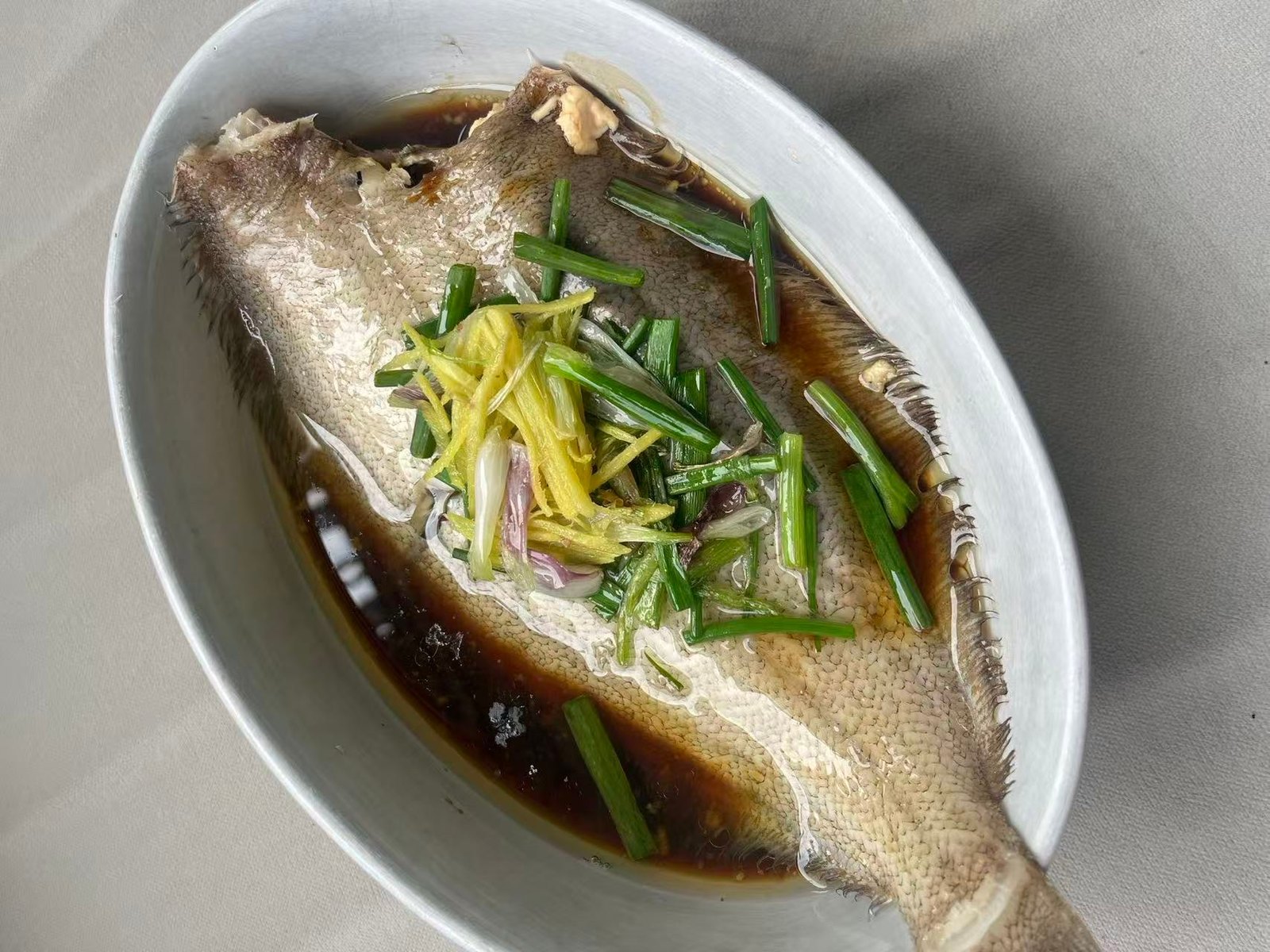 Steamed Fish with Ginger & Scallion